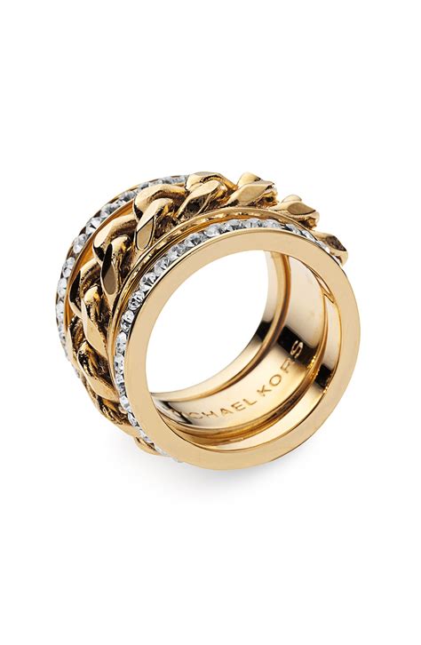 michael kors ring gold|michael kors stackable rings.